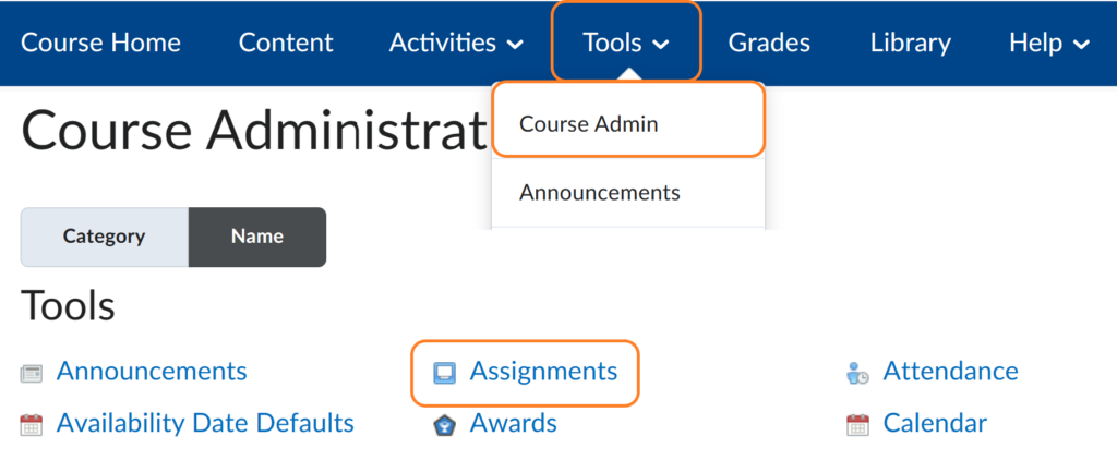 grading assignments in brightspace