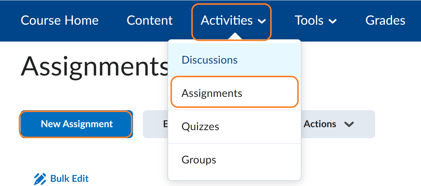 uploading assignments to brightspace