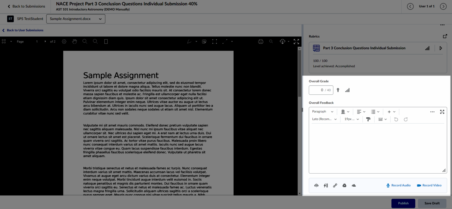 Grading – Brightspace Essentials