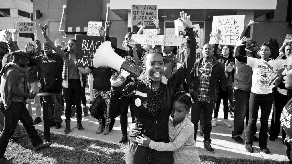 Protestors in the film Whose Streets.