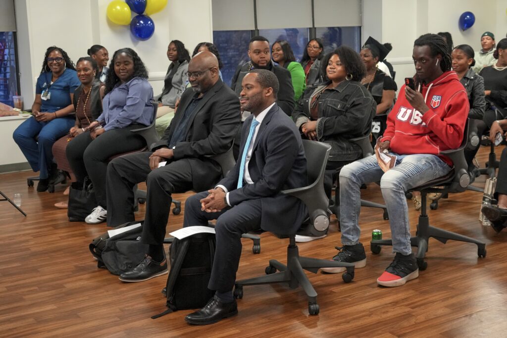 The BSU graduation ceremony, held at the CUNY SPS building.