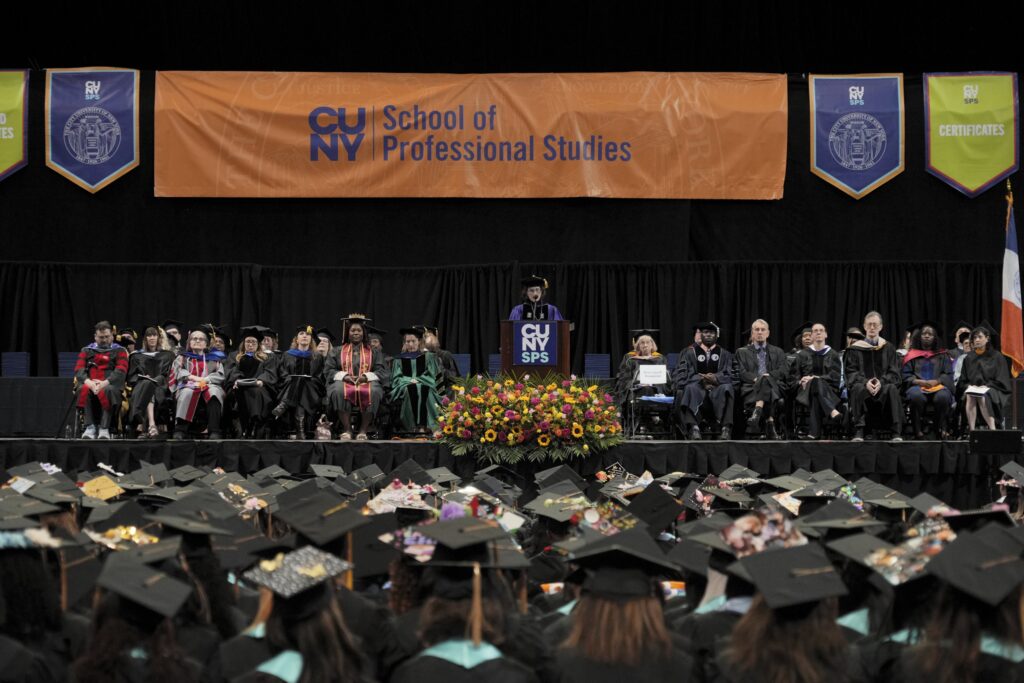 Dean Braverman addresses the class of 2025.