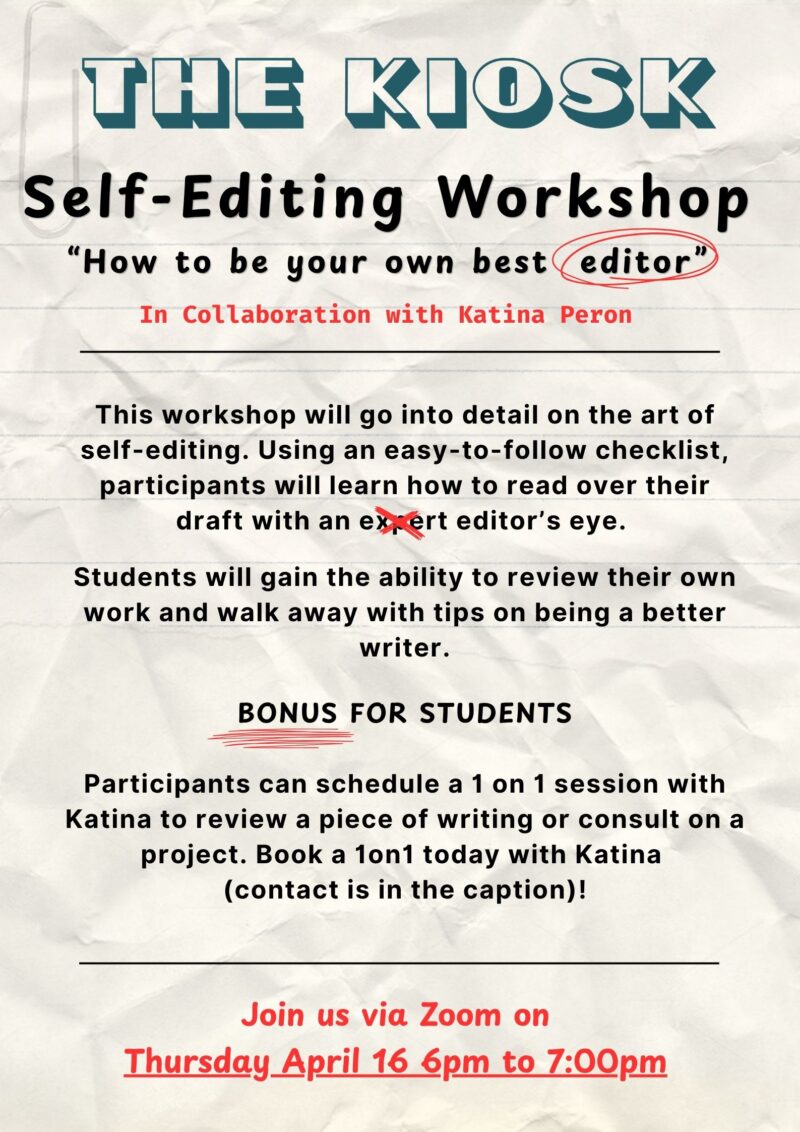 the kiosk self editing workshop